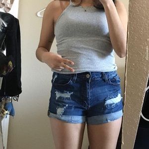 distressed shorts